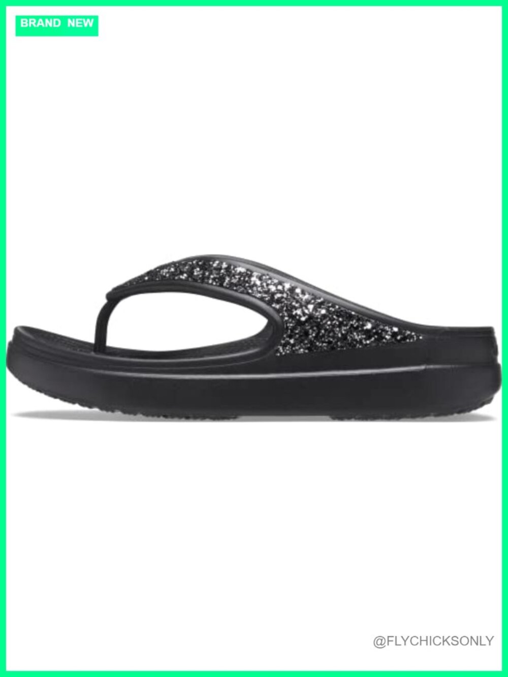 Crocs Sloane Glitter Wedge Sandals Slip On Waterproof